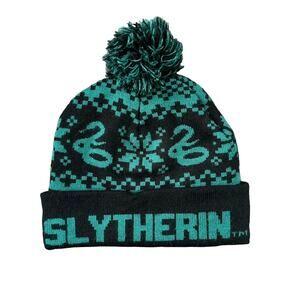 Harry Potter Slytherin Beanie Green‎ Black Onesize Malfoy Snake Magic Snape